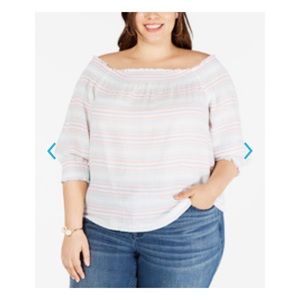 International concepts cold shoulder top size 3x